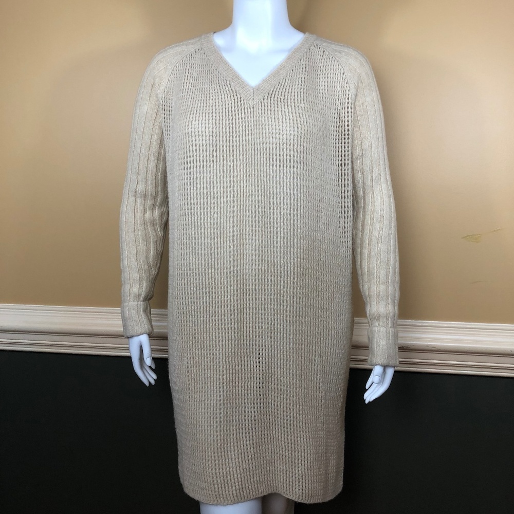 Reed Krakoff Beige Knit Sweater Dress